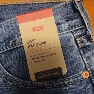 Mens NWT Levi's denim 505 jeans in medium stonewash